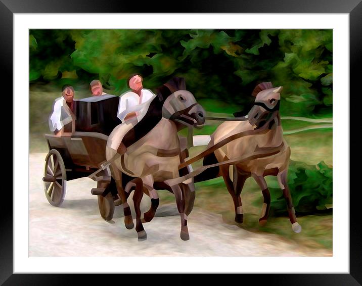 Wild Wagon Ride Framed Mounted Print by Trevor Butcher