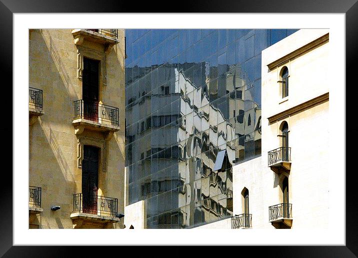 The Changing Face of Beirut Framed Mounted Print by Jacqueline Burrell