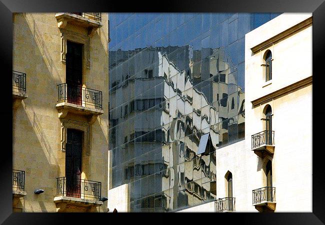 The Changing Face of Beirut Framed Print by Jacqueline Burrell