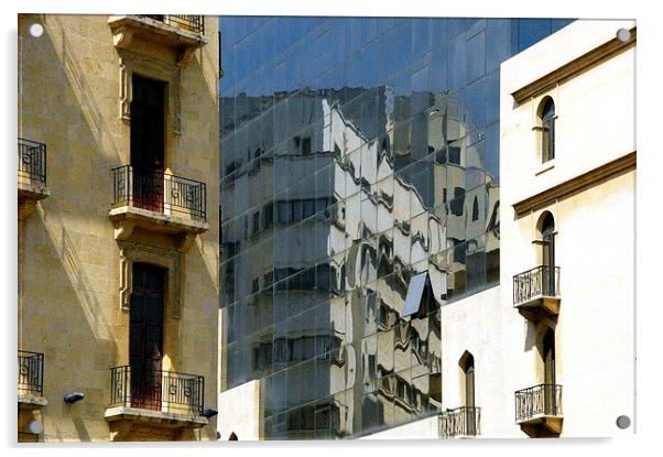 The Changing Face of Beirut Acrylic by Jacqueline Burrell