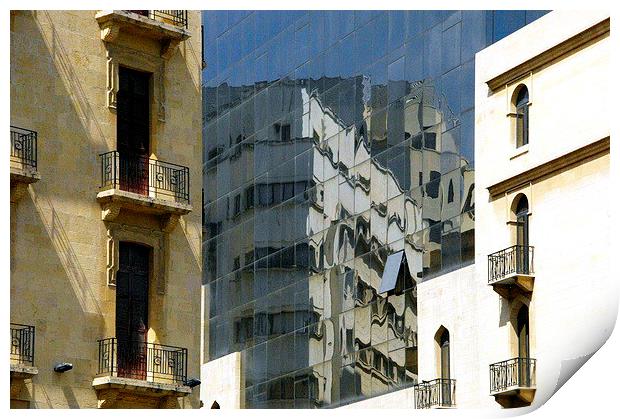 The Changing Face of Beirut Print by Jacqueline Burrell