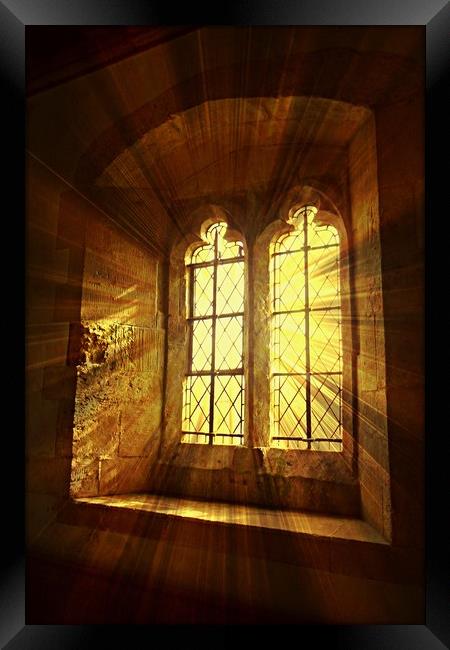 St. Saviours Window. Framed Print by Heather Goodwin