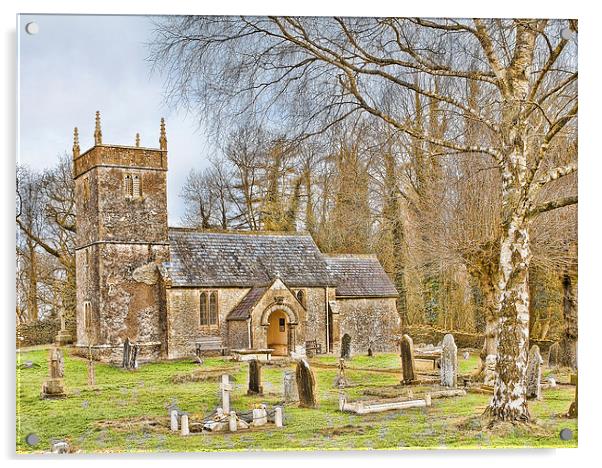 St Andrews Church, Holcombe Acrylic by Sue Thomas