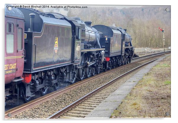 Buxton Spa Express steam train. Acrylic by David Birchall