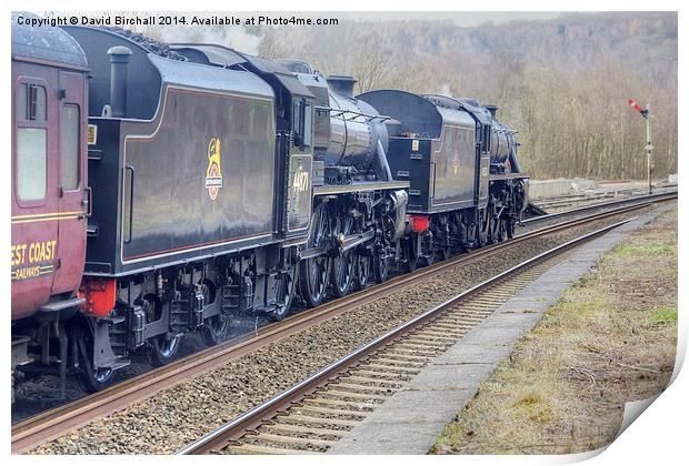 Buxton Spa Express steam train. Print by David Birchall