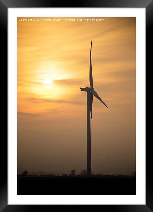 Sun energy, wind energy Framed Mounted Print by Keith Douglas