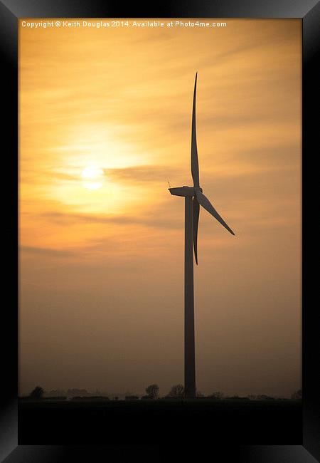 Sun energy, wind energy Framed Print by Keith Douglas