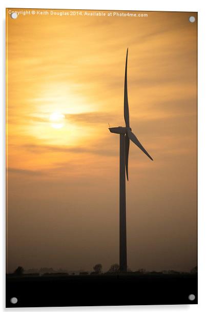 Sun energy, wind energy Acrylic by Keith Douglas