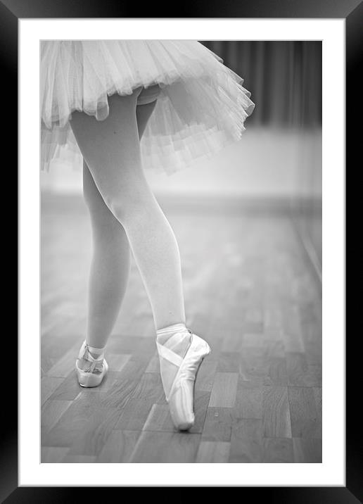 Ballerina Framed Mounted Print by Davide Bressanello