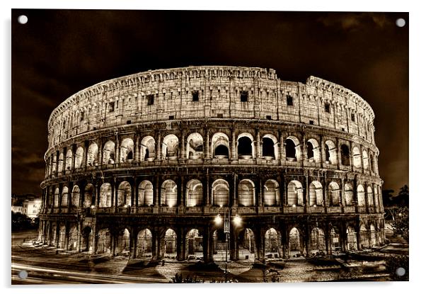 colosseum, coliseum Acrylic by Guido Parmiggiani