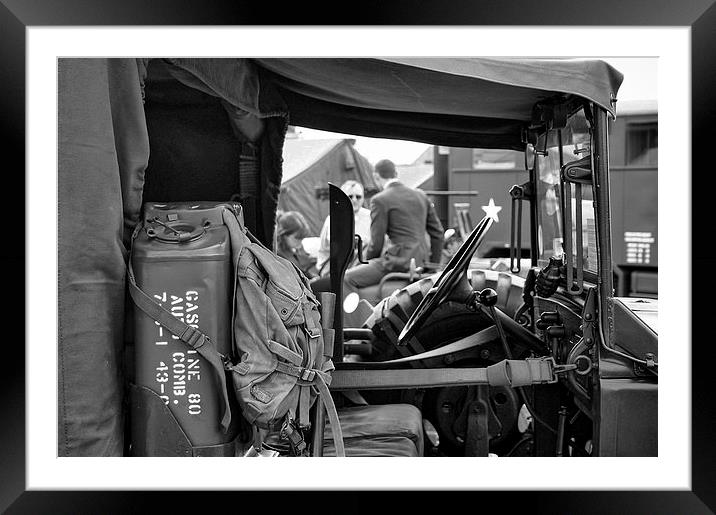 Willys Jeep Framed Mounted Print by Richard Cruttwell