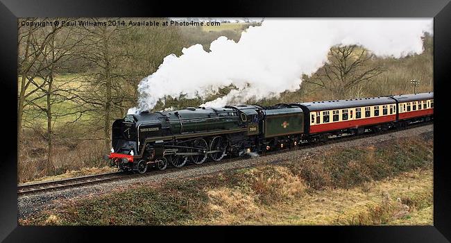 Enthusiasts Steam Train Special Framed Print by Paul Williams