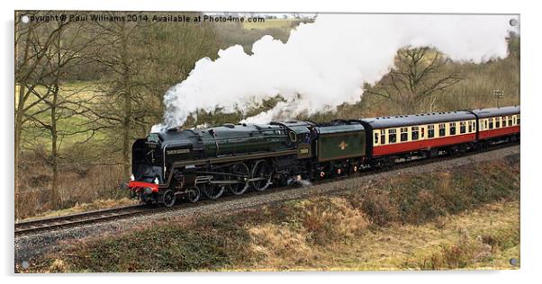 Enthusiasts Steam Train Special Acrylic by Paul Williams