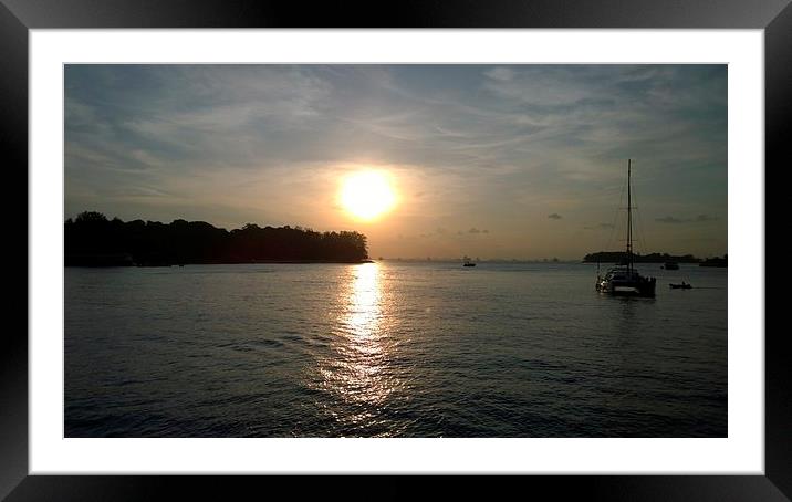 Sunsetting over St Johns Island Framed Mounted Print by Mark McDermott