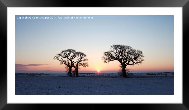 Winter dawn Framed Mounted Print by Keith Douglas
