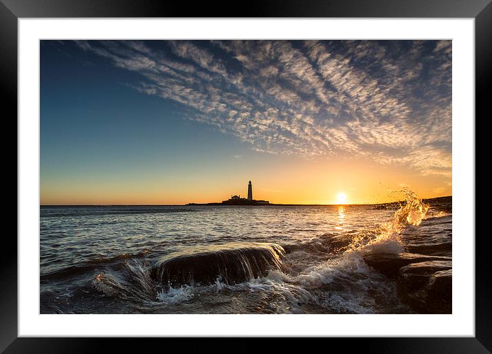 Wave to St Mary Framed Mounted Print by Paul Appleby