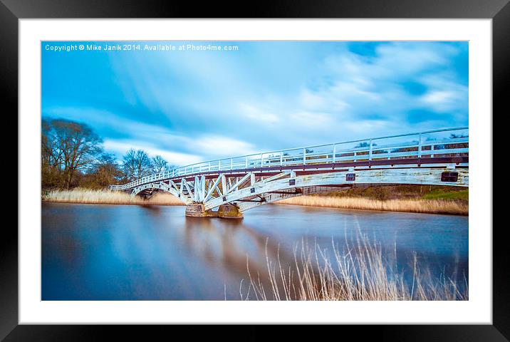 Dutton Horse Bridge River Weaver Framed Mounted Print by Mike Janik