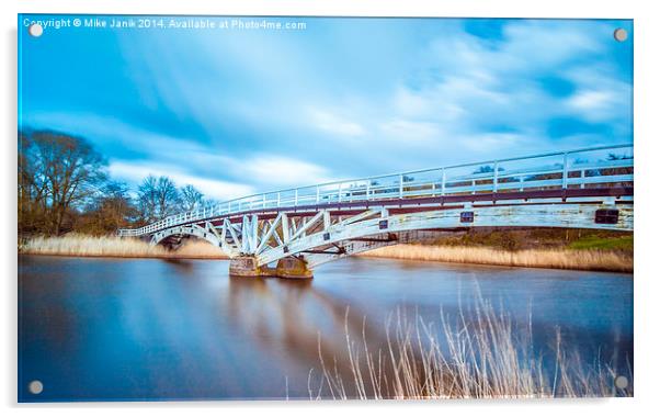 Dutton Horse Bridge River Weaver Acrylic by Mike Janik