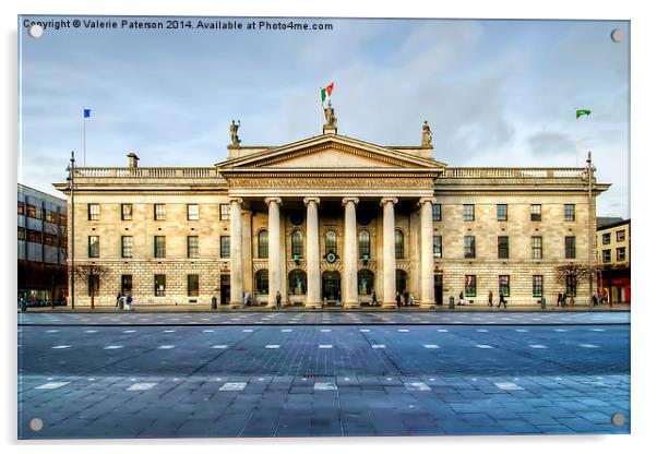 Dublin Post Office Acrylic by Valerie Paterson