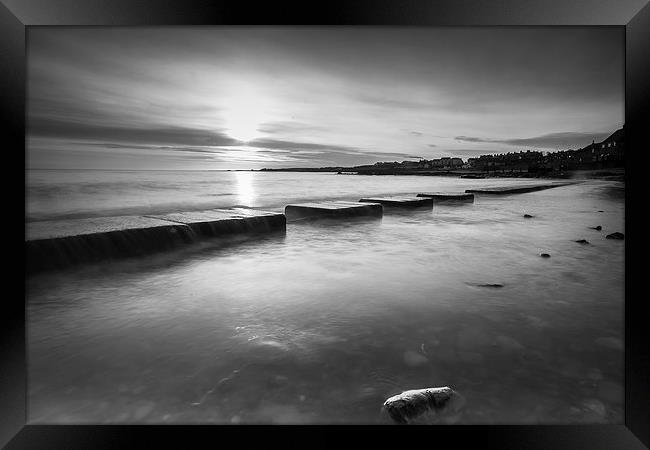 Dunbar Sunrise BW Framed Print by Keith Thorburn EFIAP/b