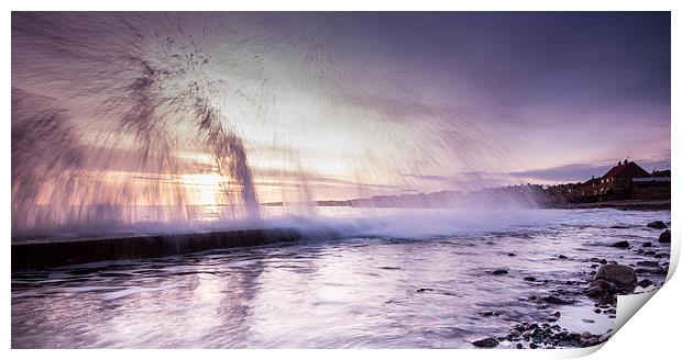Dunbar Sunrise through the waves Print by Keith Thorburn EFIAP/b