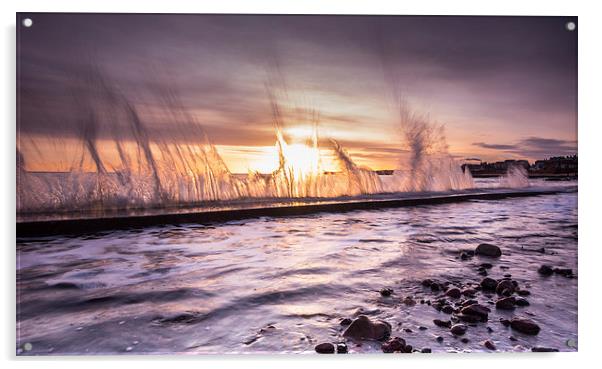 Dunbar wave breakers Acrylic by Keith Thorburn EFIAP/b