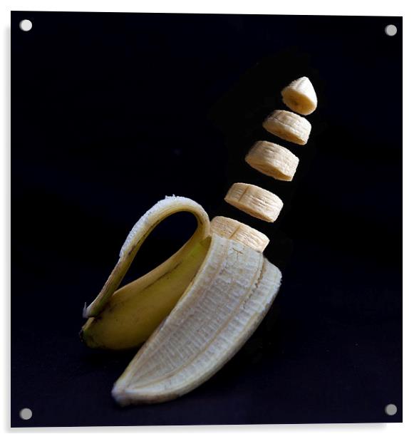 Peeled Banana Acrylic by David Pacey