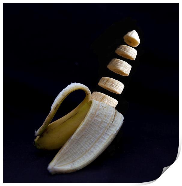 Peeled Banana Print by David Pacey