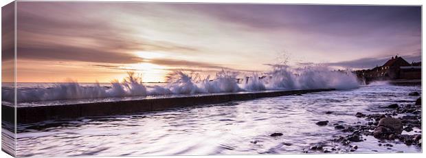 Wave Breaker at Dunbar Canvas Print by Keith Thorburn EFIAP/b