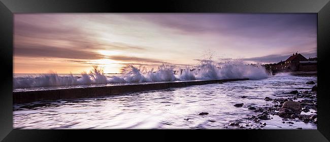 Wave Breaker at Dunbar Framed Print by Keith Thorburn EFIAP/b