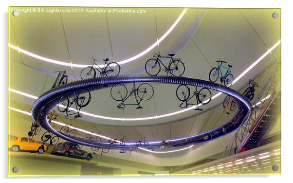The Flying Bikes ! Acrylic by Bill Lighterness