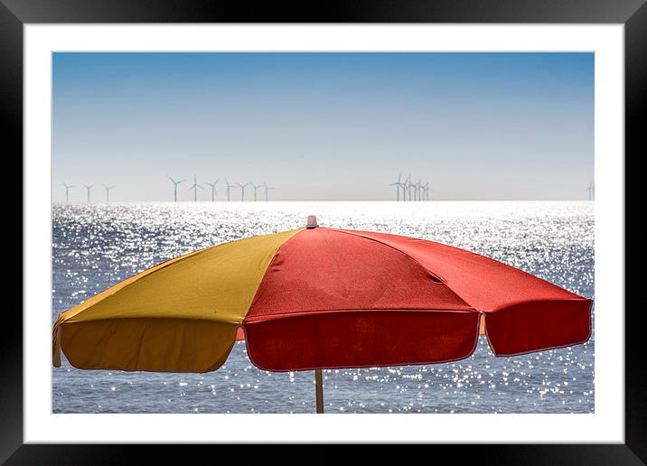 Clacton Seaside in March Sunshine Framed Mounted Print by matthew  mallett