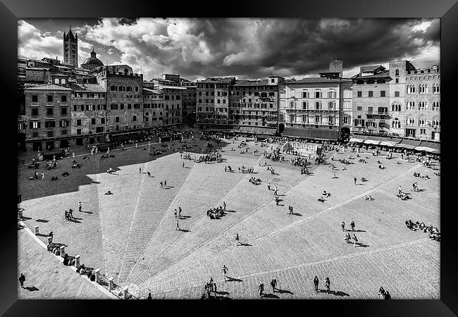 Piazza Del Campo - Siena Framed Print by Andy McGarry