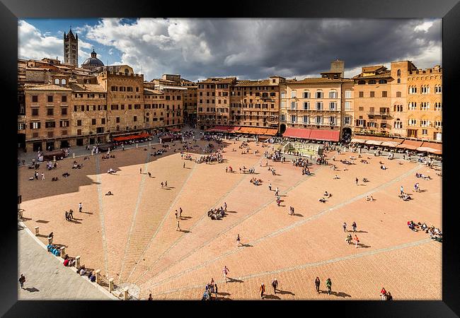 Piazza Del Campo - Siena Framed Print by Andy McGarry