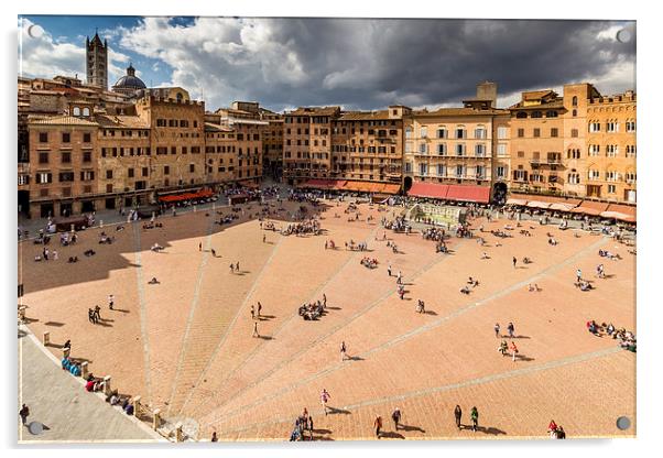 Piazza Del Campo - Siena Acrylic by Andy McGarry