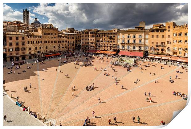 Piazza Del Campo - Siena Print by Andy McGarry