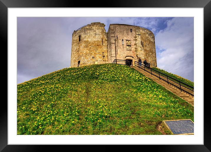 Cliffords Tower Framed Mounted Print by Tom Gomez