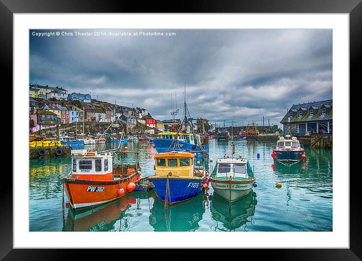 Mevagissy Harbour Framed Mounted Print by Chris Thaxter