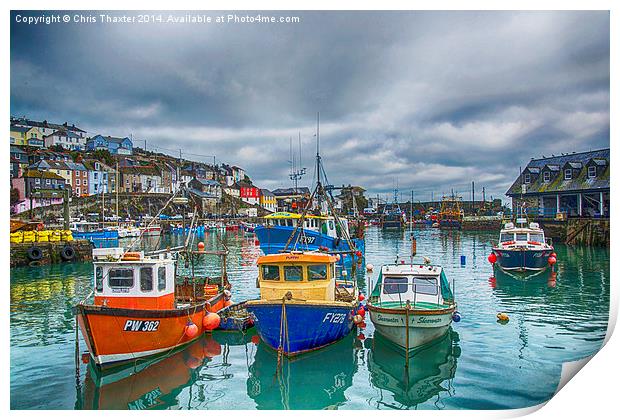 Mevagissy Harbour Print by Chris Thaxter