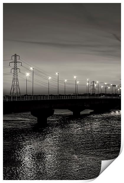 The Bridge at Night. Print by Becky Dix