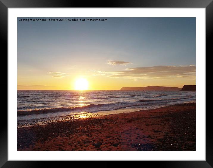 Sunset over Brooke Chine Framed Mounted Print by Annabelle Ward