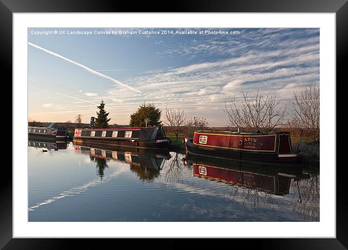 Canal Reflections Framed Mounted Print by Graham Custance