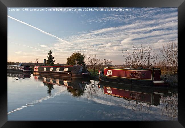 Canal Reflections Framed Print by Graham Custance