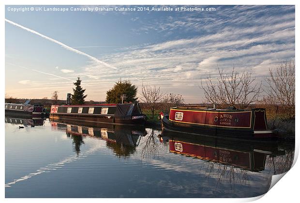 Canal Reflections Print by Graham Custance