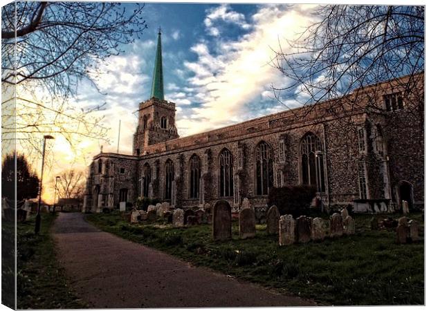 sunset at st margerets Canvas Print by chrissy woodhouse