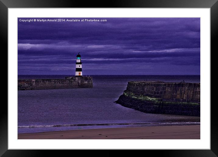 Seaham Lighthouse Framed Mounted Print by Martyn Arnold