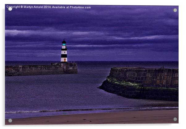 Seaham Lighthouse Acrylic by Martyn Arnold