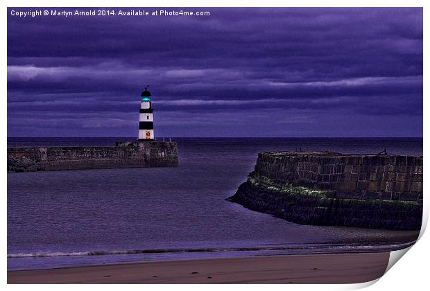 Seaham Lighthouse Print by Martyn Arnold