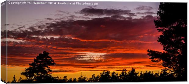 Sunset from Deerleap Canvas Print by Phil Wareham
