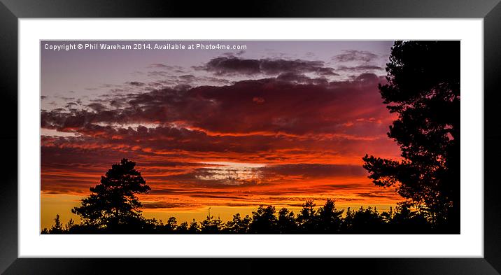 Sunset from Deerleap Framed Mounted Print by Phil Wareham